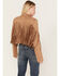Saints & Hearts Women's Faux Suede Cropped Fringe Jacket, Tan, hi-res