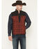 Image #1 - RANK 45&reg; Men's Color Block Southwestern Print Softshell Vest, Maroon, hi-res
