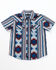 Image #1 - Cody James Toddler Boys' Southwestern Striped Short Sleeve Snap Western Shirt, , hi-res