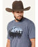 Image #2 - Brothers and Sons Men's Bison Short Sleeve Graphic T-Shirt, Blue, hi-res