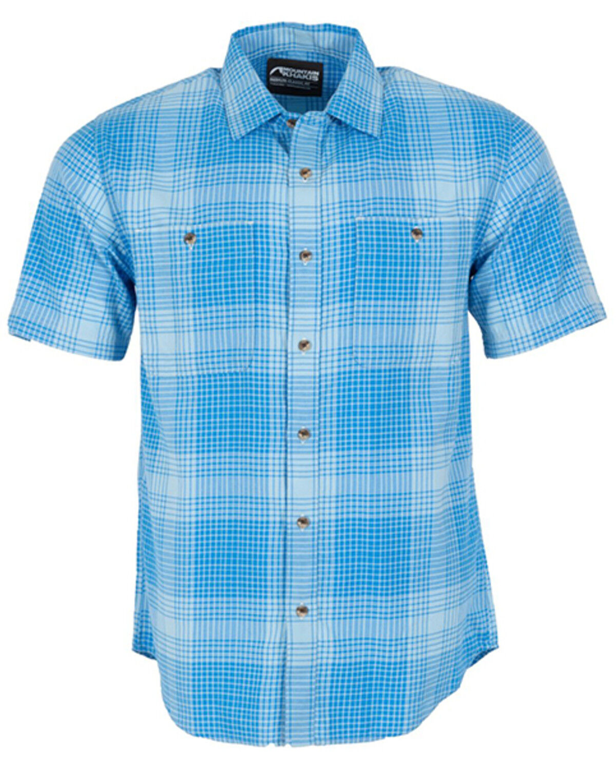 Image #1 - Mountain Khakis Men's Nebo Short Sleeve Woven Shirt, Blue, hi-res