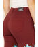 Ranch Dress'n Women's Dakota Southwestern Flare Leg Jeans, Burgundy, hi-res