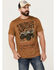Image #1 - Brothers and Sons Men's American Grit Short Sleeve Graphic T-Shirt , Caramel, hi-res