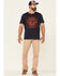 Flag & Anthem Men's Navy Fire Hot Sauce Graphic Slub Short Sleeve T-Shirt , Navy, hi-res