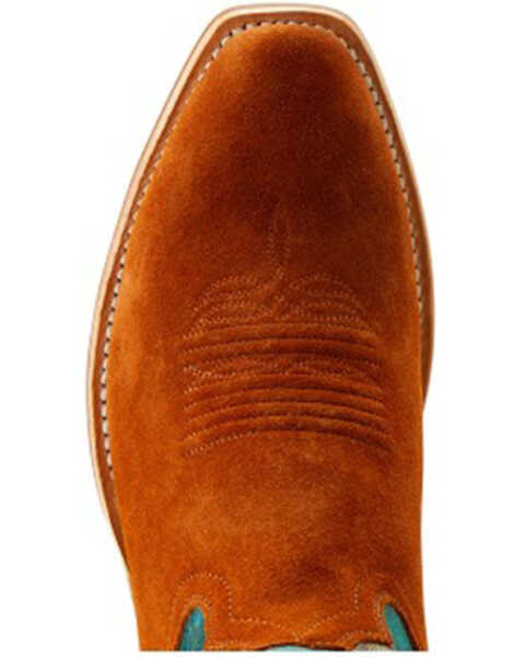 Image #4 - Ariat Men's Futurity Rider Roughout Western Boots - Square Toe, Brown, hi-res