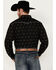 Image #4 - Cowboy Hardware Men's Skull Print Long Sleeve Snap Western Shirt, Black, hi-res