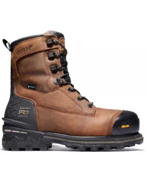 Image #2 - Timberland Men's Boondock Waterproof Work Boots - Composite Toe, Distressed Brown, hi-res