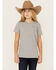Image #1 - Ariat Girls' Cactus Short Sleeve Graphic Tee, Grey, hi-res