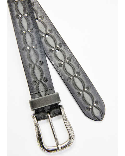 Image #2 - Shyanne Women's Embossed & Studded Leather Belt, , hi-res