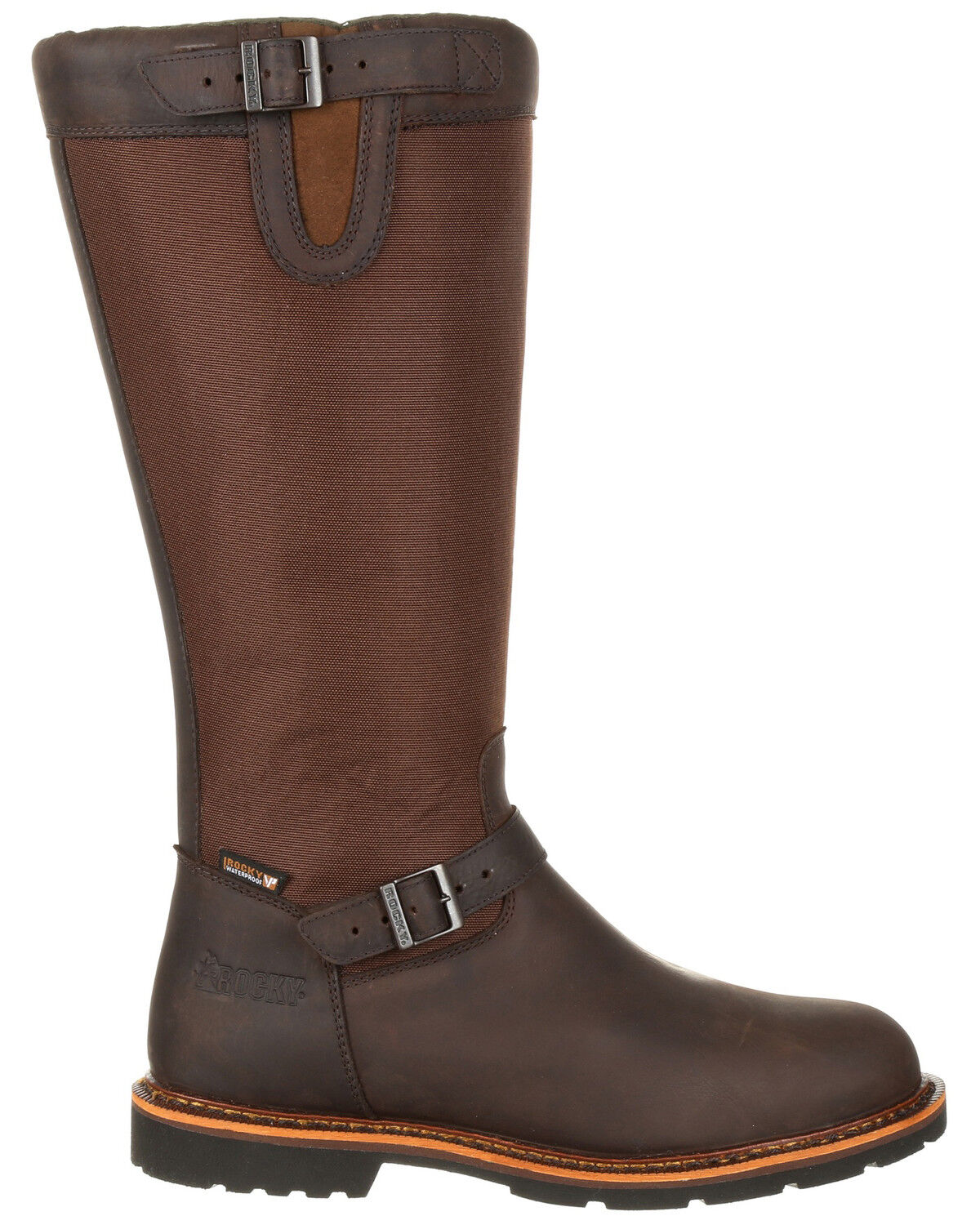 Image #2 - Rocky Men's Great Falls Waterproof Snake Boots - Round Toe, Dark Brown, hi-res