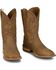 Image #2 - Justin Men's Rustle Performance Western Boots - Broad Square Toe, Chestnut, hi-res