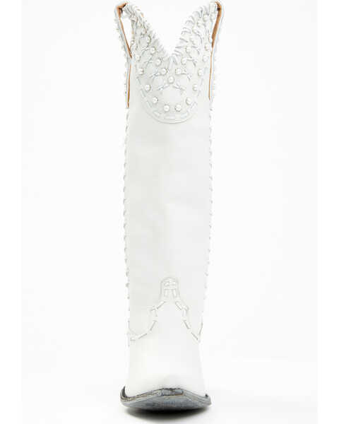 Image #4 - Boot Barn X Double D Women's Exclusive Bridal Pearl Western Bridal Boots - Snip Toe, White, hi-res