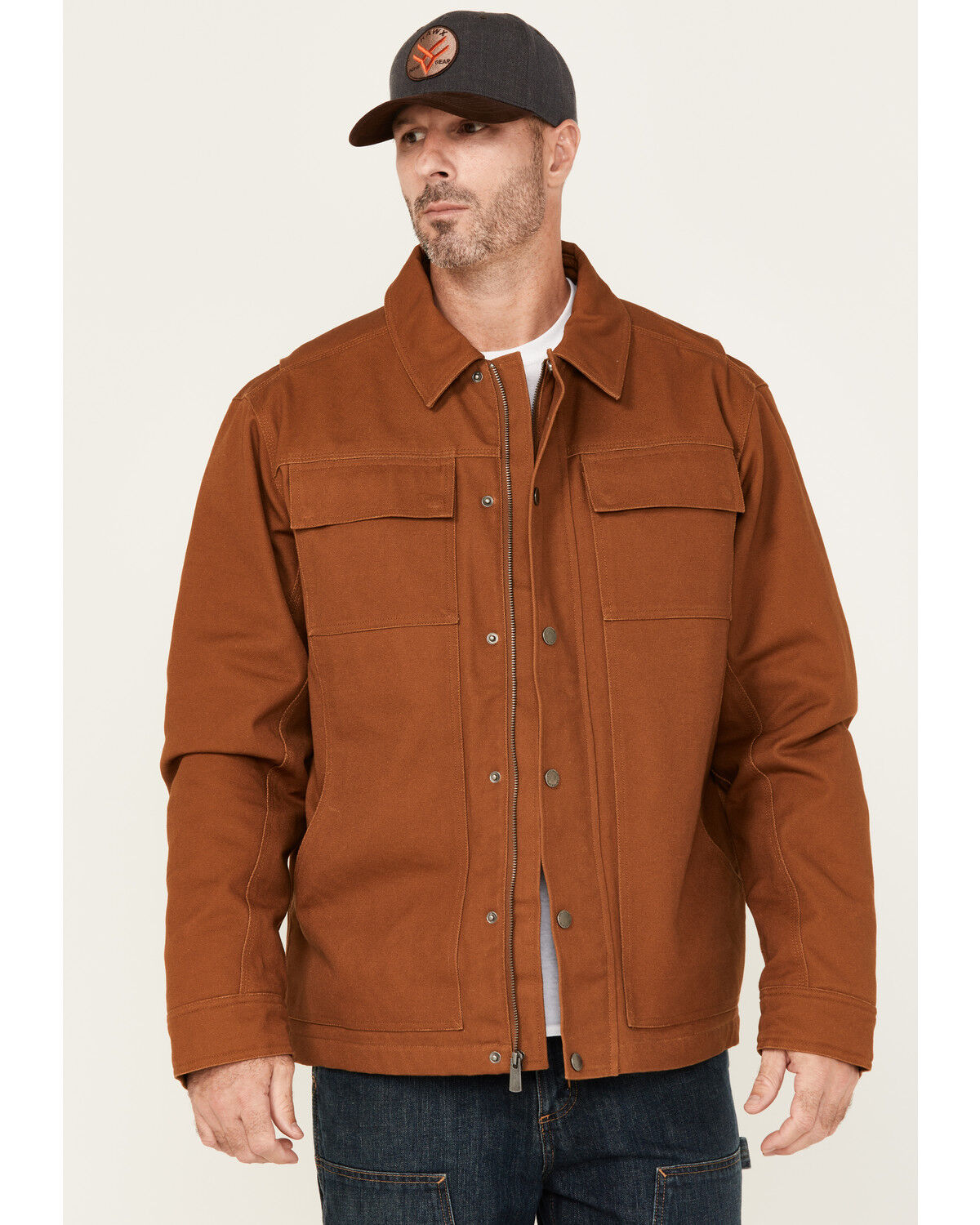 Image #1 - Lucky Brand Workwear Men's Chore Insulated Canvas Work Jacket, Brown, hi-res