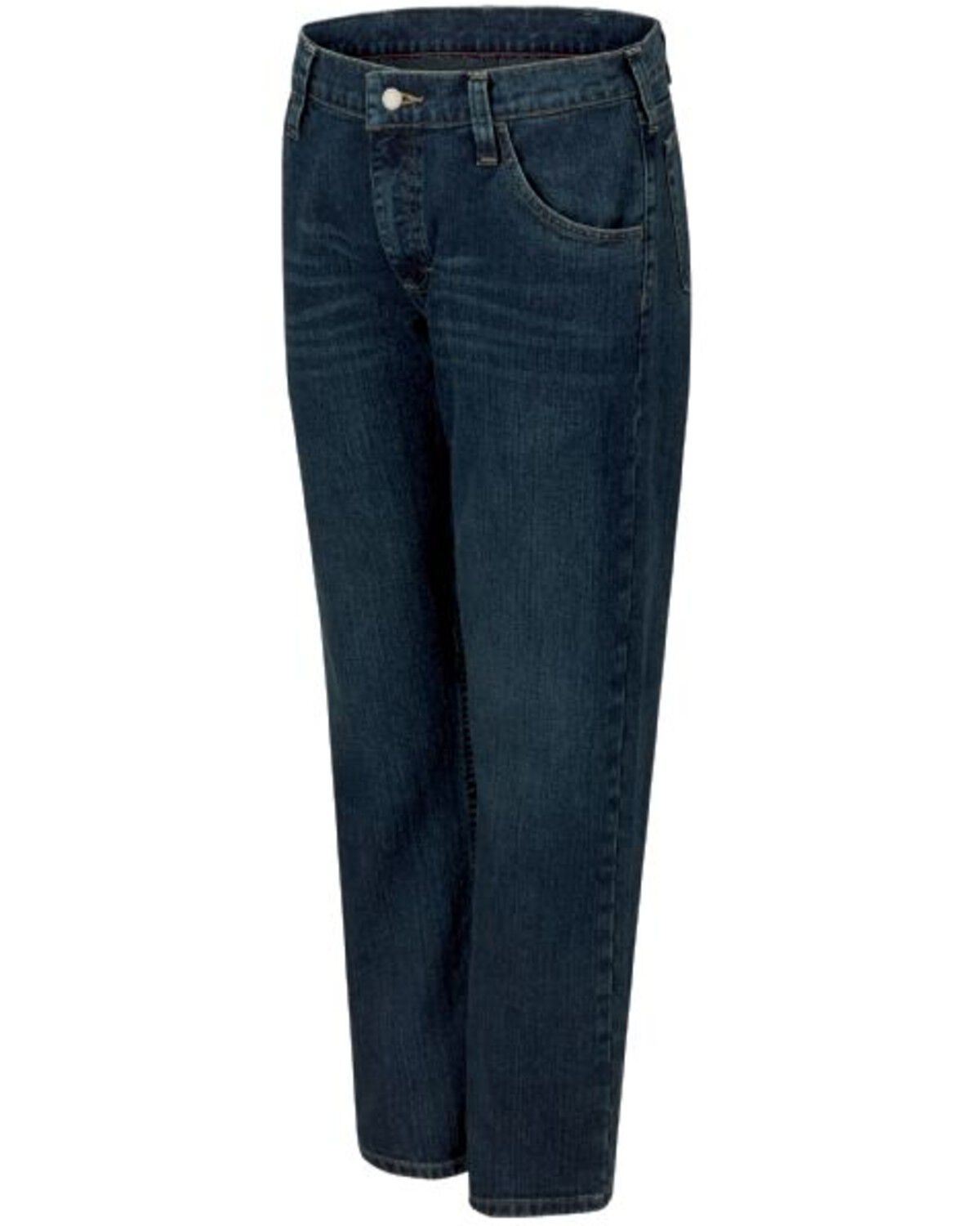 Image #2 - Bulwark Men's FR Stretch Straight Work Jeans, Indigo, hi-res