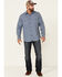 Dakota Grizzly Men's Major Long Sleeve Button-Down Western Flannel Shirt , Blue, hi-res