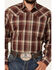 Image #3 - Stetson Men's Plaid Print Long Sleeve Snap Western Shirt, Wine, hi-res