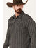 Image #2 - Moonshine Spirit Men's Concrete Cowboy Striped Print Long Sleeve Snap Western Shirt, Black, hi-res