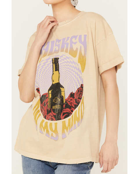Image #3 - Girl Dangerous Women's Whiskey On My Mind Relaxed Fit Graphic Tee, Sand, hi-res