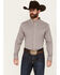 Image #1 - Cody James Men's Rowdy Plaid Print Long Sleeve Button-Down Western Shirt, Tan, hi-res