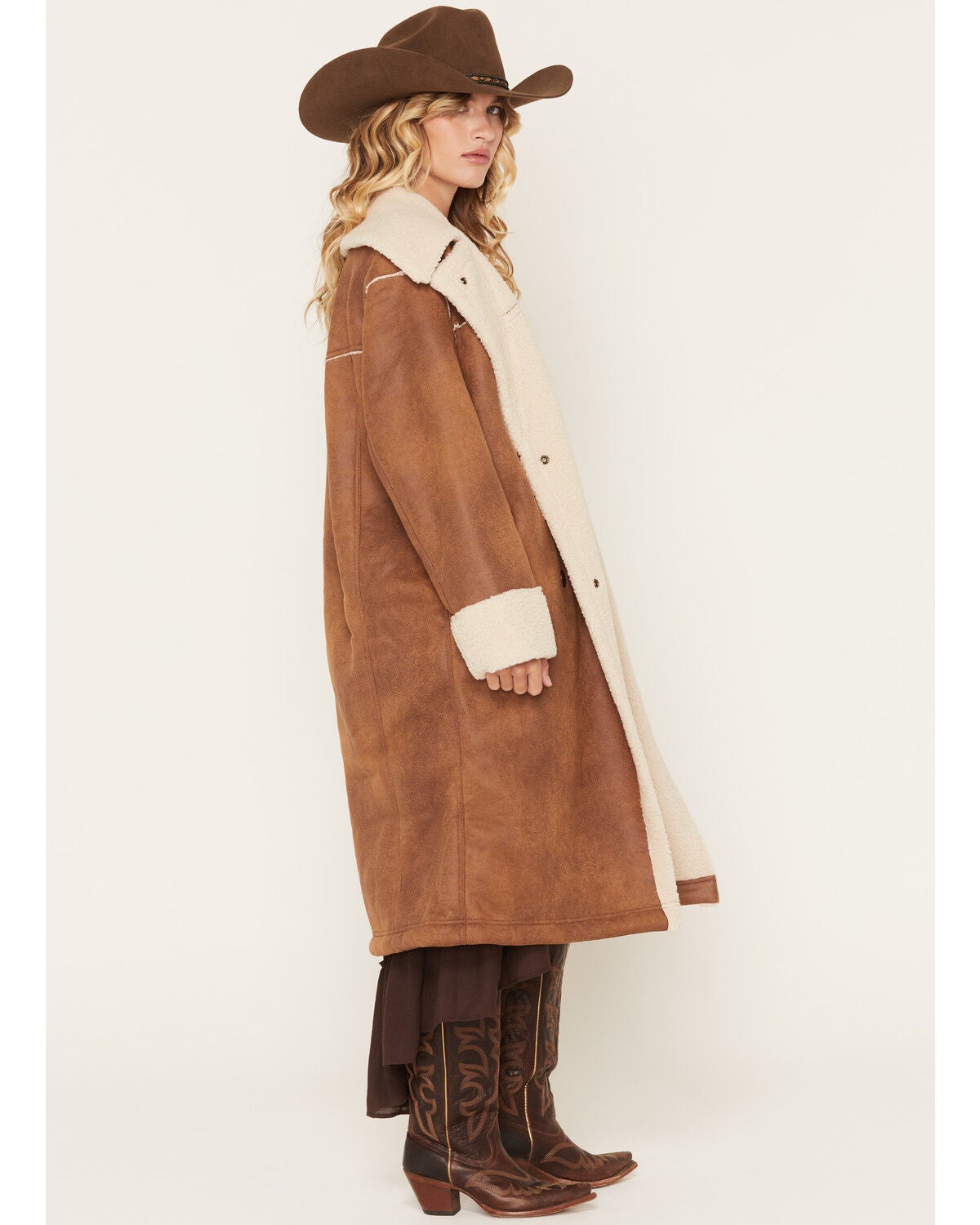 Image #2 - Wrangler Women's Faux Leather Wrange Coat, Brown, hi-res