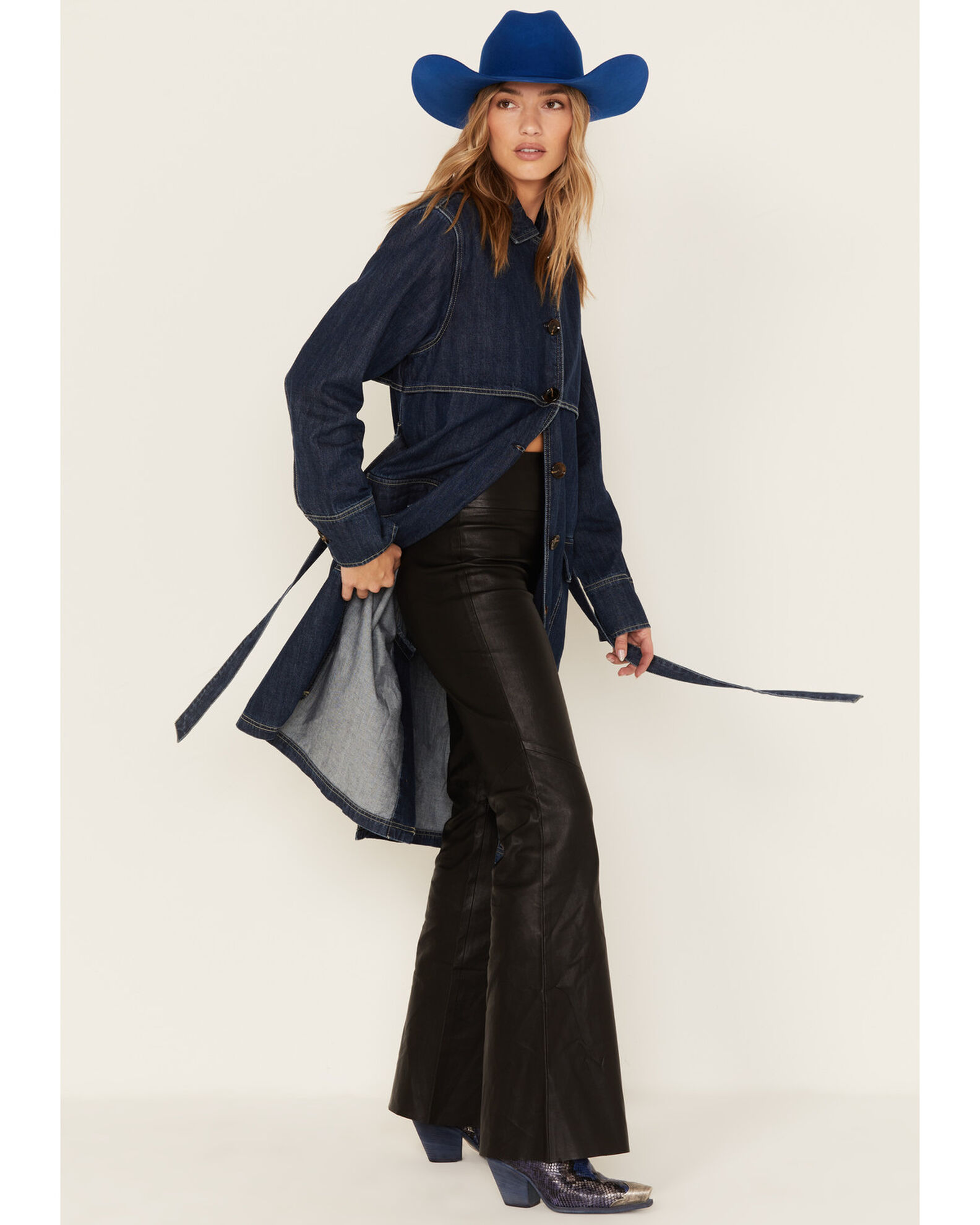 Denim housecoat best sale