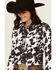 Image #3 - Ariat Women's Cow Print Wrinkle Resist Team Kirby Long Sleeve Button-Down Stretch Western Shirt , Cream, hi-res