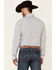 Image #4 - Stetson Men's Small Check Plaid Print Long Sleeve Button Down Western Shirt , Blue, hi-res