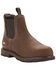 Image #1 - Ariat Men's Groundbreaker Chelsea Waterproof Work Boots - Steel Toe, Dark Brown, hi-res