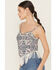 Image #3 - Idyllwind Women's Clemons Printed Studded Fringe Tank, Ivory, hi-res