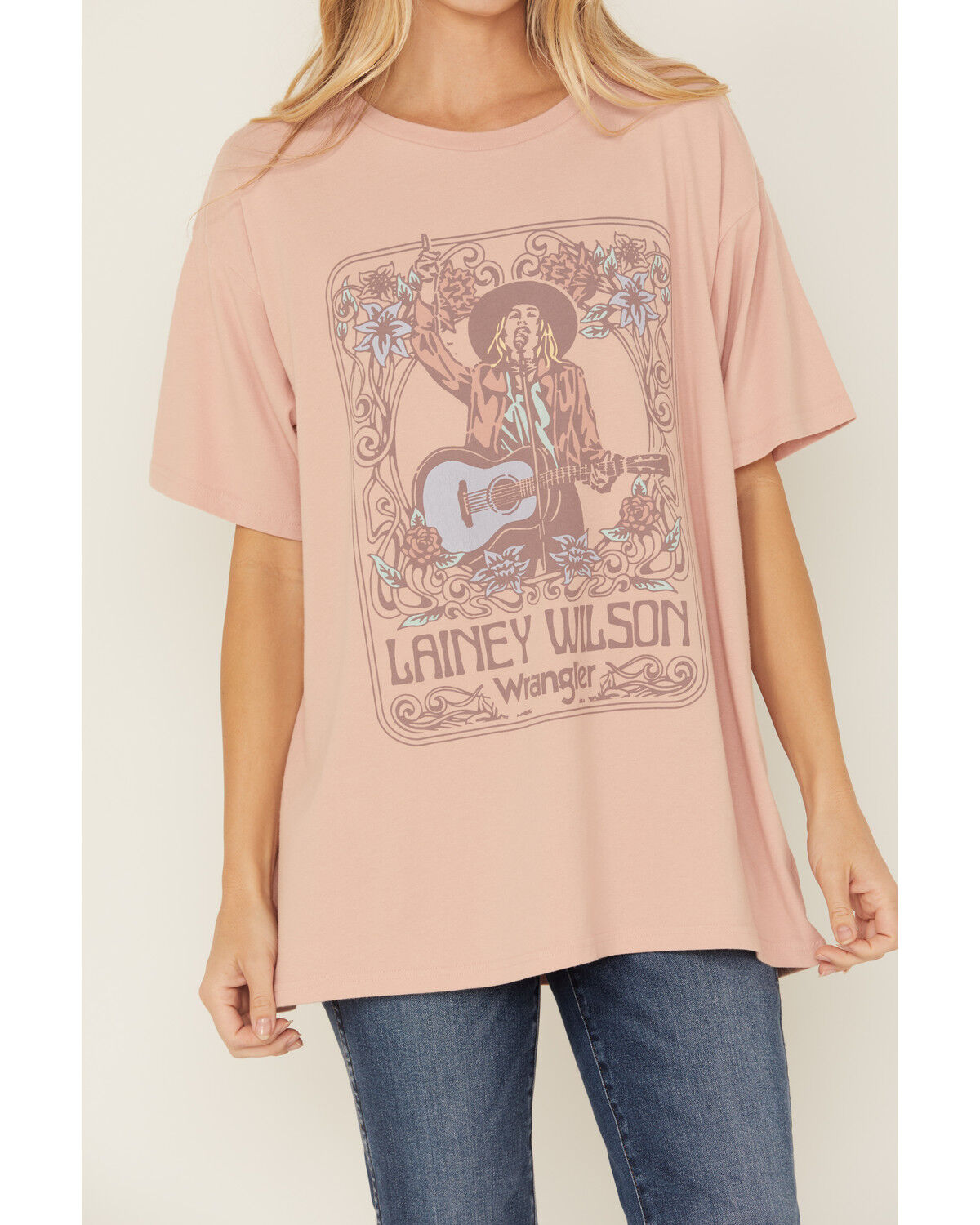 Image #3 - Wrangler Women's Lainey Wilson Short Sleeve Graphic Tee, Rose, hi-res