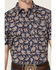 Image #3 - Cody James Men's Grand Finale Paisley Print Short Sleeve Button-Down Stretch Western Shirt, Navy, hi-res