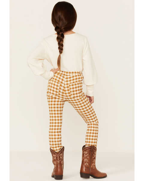 Image #4 - Hayden Girls' Checkered Plaid Print Stretch Pull On Pants , , hi-res