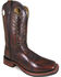 Image #1 - Smoky Mountain Men's Landry Brush Off Leather Western Boots - Square Toe, Chocolate, hi-res
