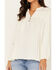 Jolt Women's Lace Trim Long Sleeve Shirt, Ivory, hi-res