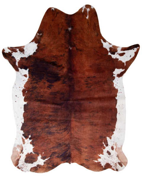 Carstens Home Brown & White Belly 5 x 6.5 Faux Cowhide Rug , Brown, hi-res