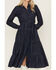 Image #3 - Ariat Women's Sahara Dark Wash Denim Long Sleeve Midi Dress, Dark Wash, hi-res