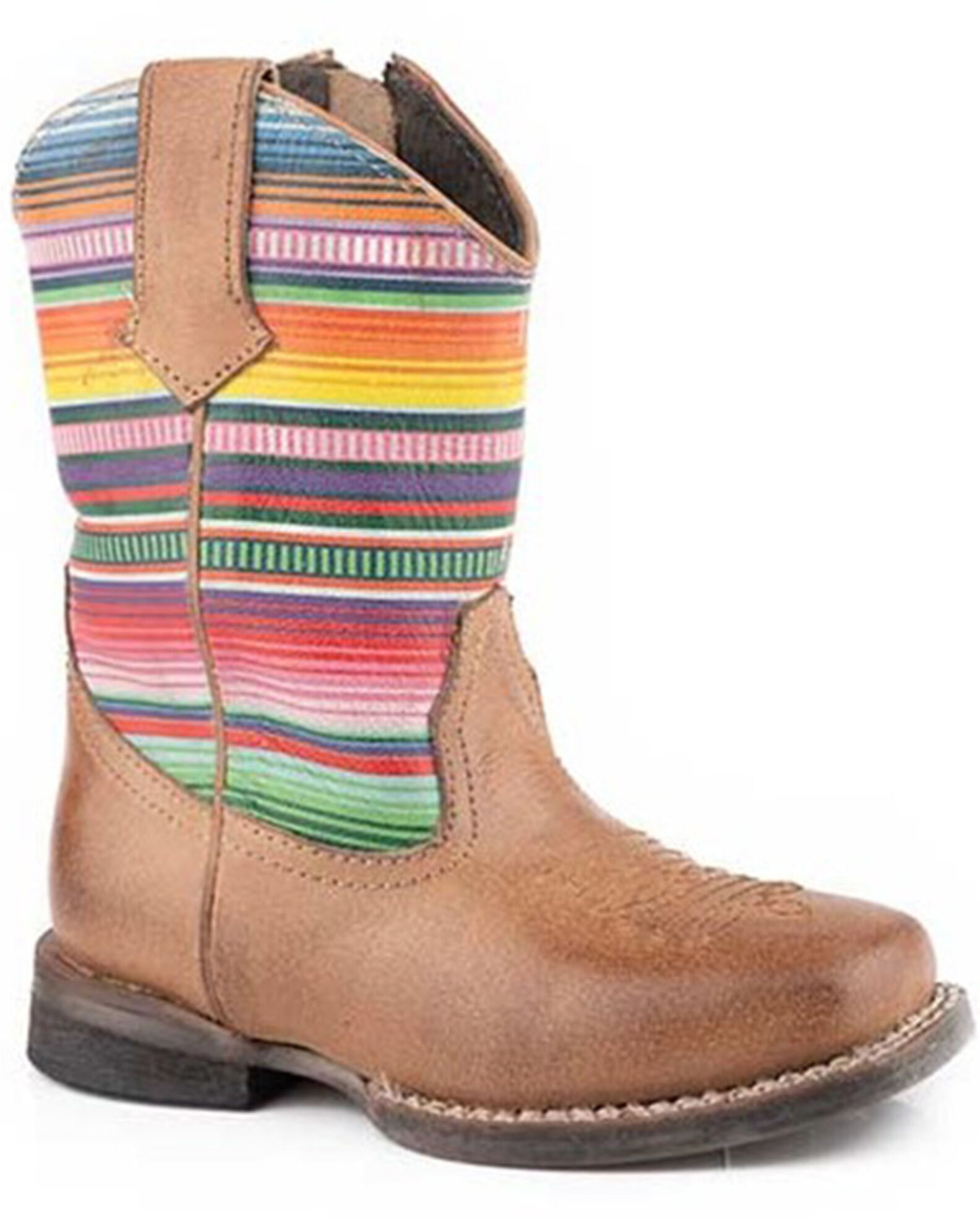 Roper Toddler Girls Cora Serape Western Boots Square Toe