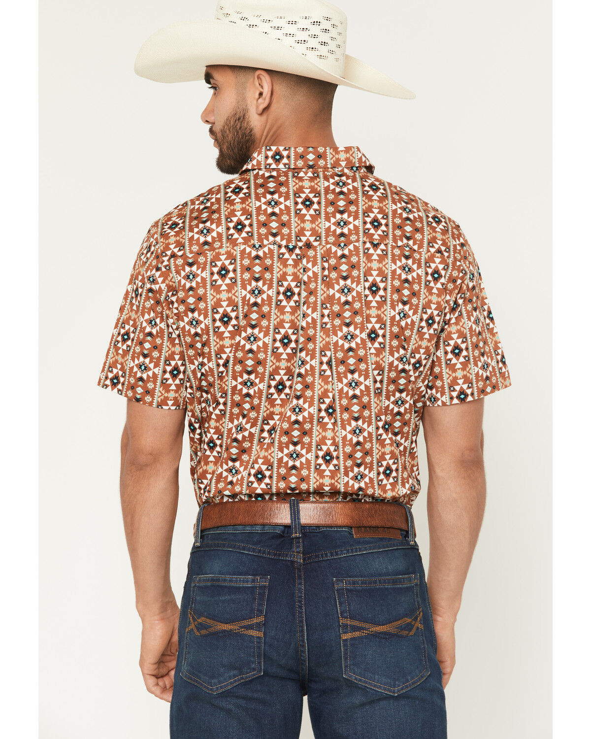 Image #4 - RANK 45® Men's Thunderhead Southwestern Short Sleeve Button-Down Stretch Western Shirt, Multi, hi-res