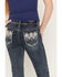Image #4 - Grace in LA Girls' Medium Wash Embellished Bootcut Stretch Denim Jeans, Medium Wash, hi-res