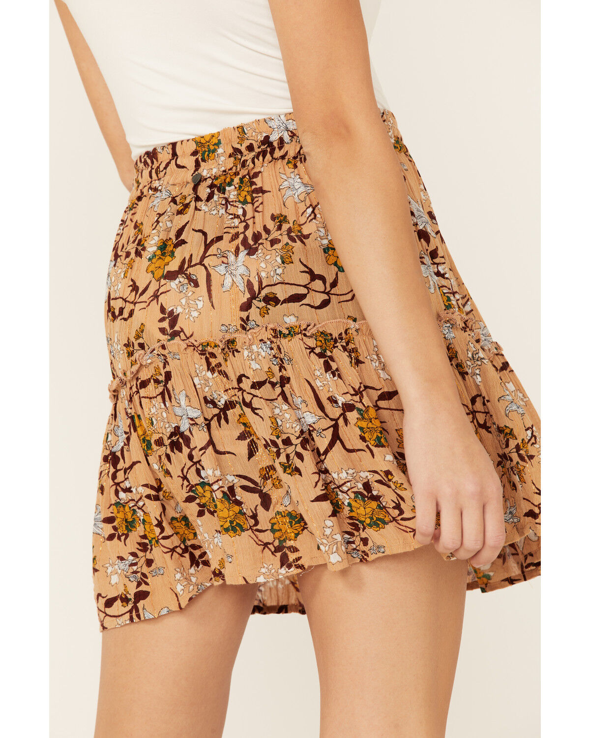 Image #3 - Z&L Women's Floral Tiered Mini Skirt, , hi-res