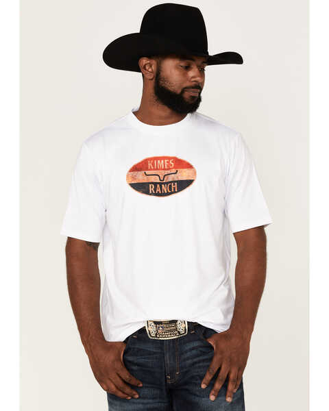 Image #1 - Kimes Ranch Men's American Standard Tech T-Shirt, White, hi-res
