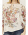 Image #3 - Wild Moss Women's Floral Print Cold Shoulder Top, Cream, hi-res
