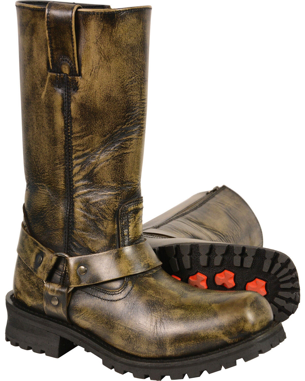 Milwaukee Leather Men's Waterproof 11" Harness Boots - Square Toe - Wide, Black, hi-res