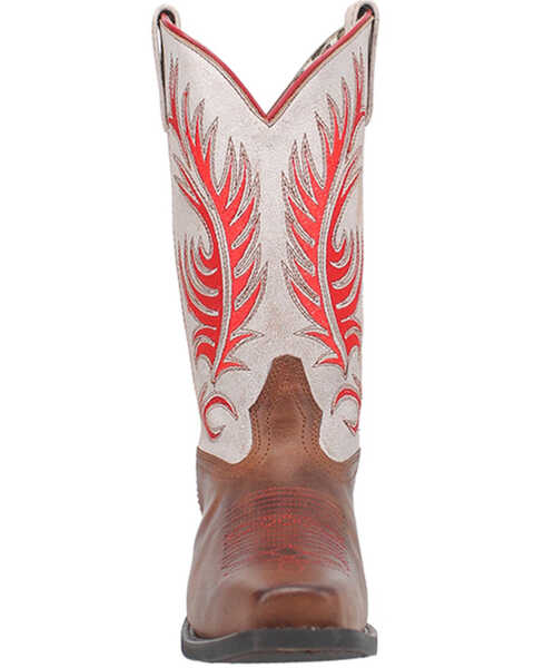 Image #4 - Laredo Women's Feather Love Western Boots - Square Toe, White, hi-res