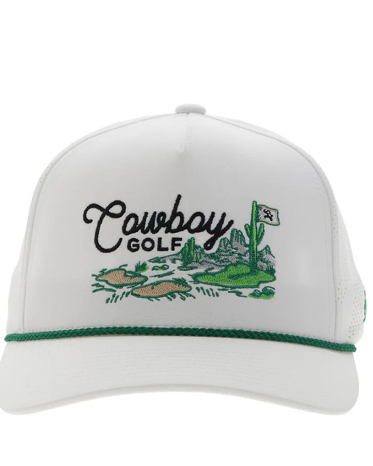 Image #3 - Hooey Men's Cowboy Golf Landscape Trucker Cap, White, hi-res
