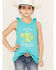 Image #1 - Wrangler Girls' Cactus Prickly Pear Graphic Tank Top, , hi-res