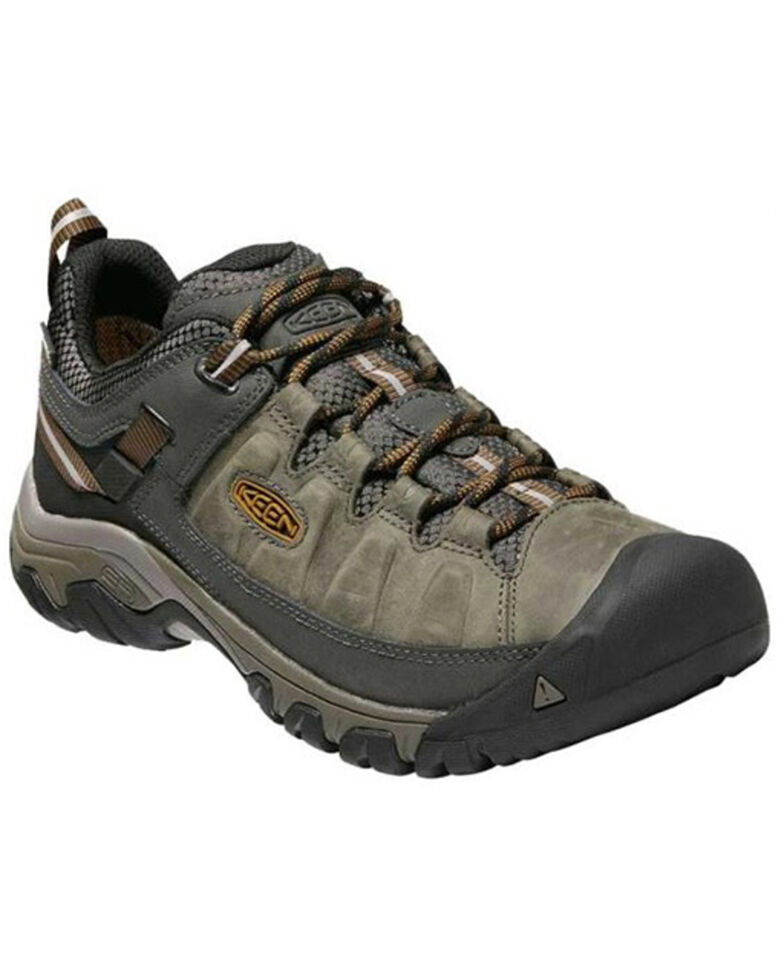 Keen Men's Black Olive & Golden Brown Targhee III Lace-Up Waterproof Hiking Boot , Olive, hi-res
