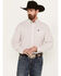 Image #1 - Cinch Men's Checkered Print Long Sleeve Button Down Shirt, White, hi-res