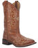 Laredo Women's Sequin Embellished Western Boots - Broad Square Toe, Tan, hi-res