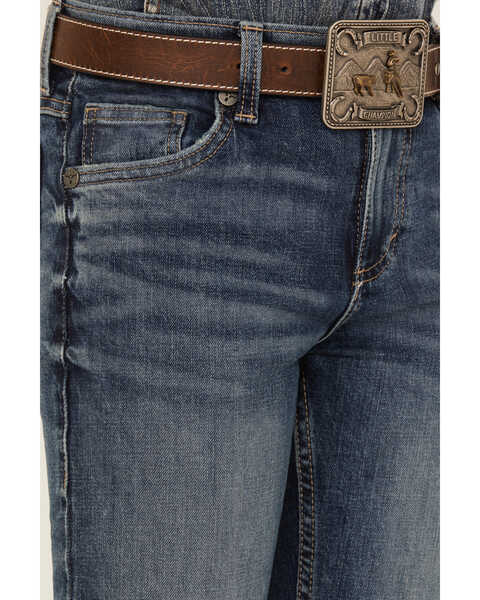 Image #2 - Wrangler Boys' Medium Wash Slim Straight Denim Jeans, Medium Wash, hi-res
